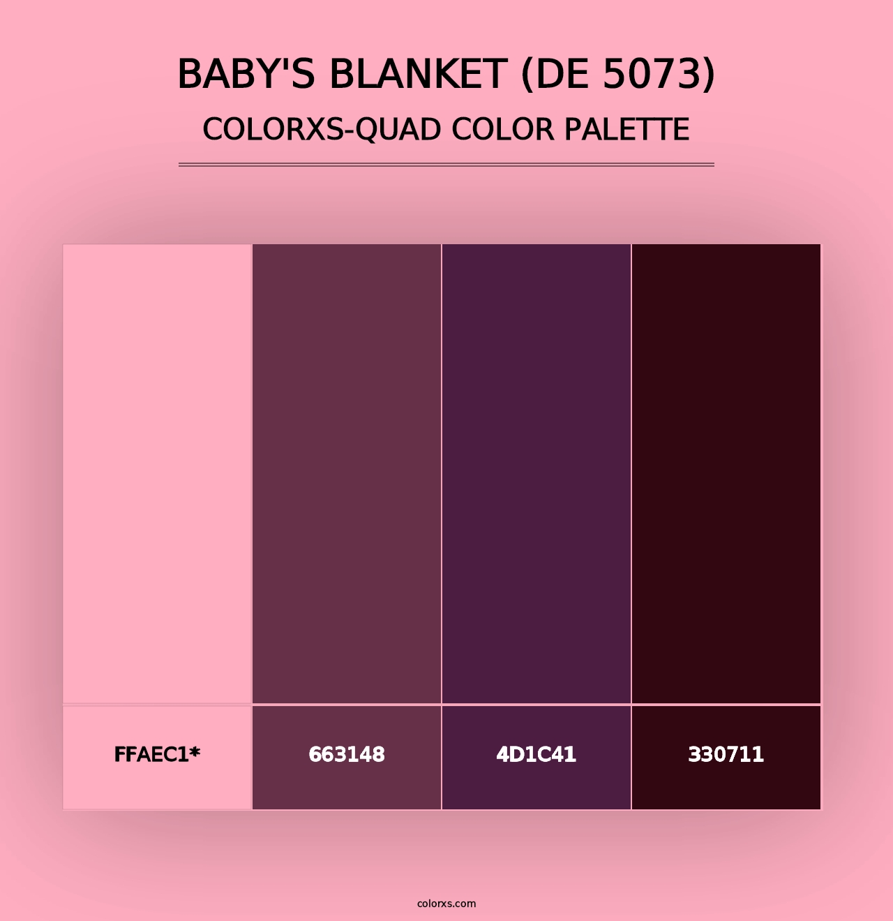 Baby's Blanket (DE 5073) - Colorxs Quad Palette