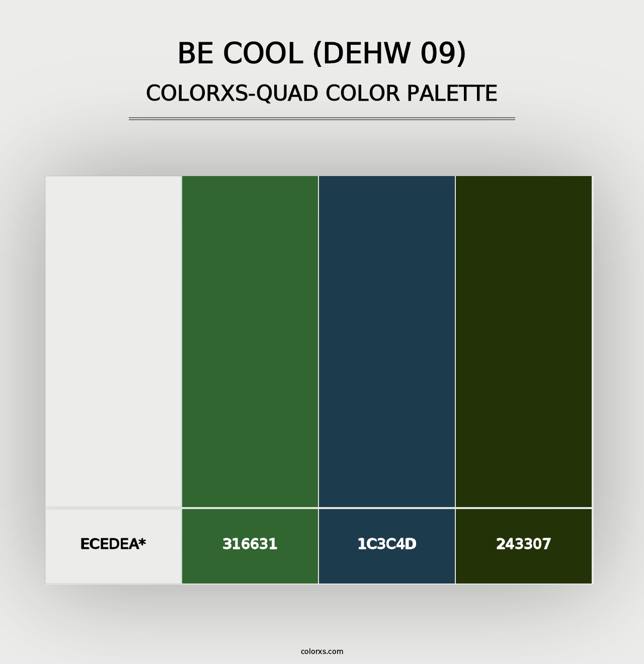 Be Cool (DEHW 09) - Colorxs Quad Palette