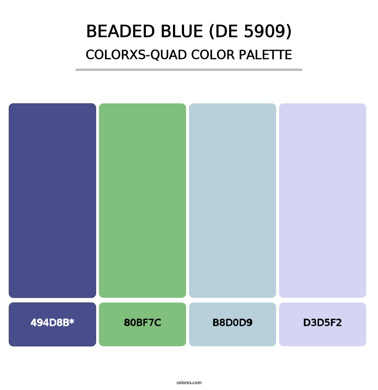 Beaded Blue (DE 5909) - Colorxs Quad Palette