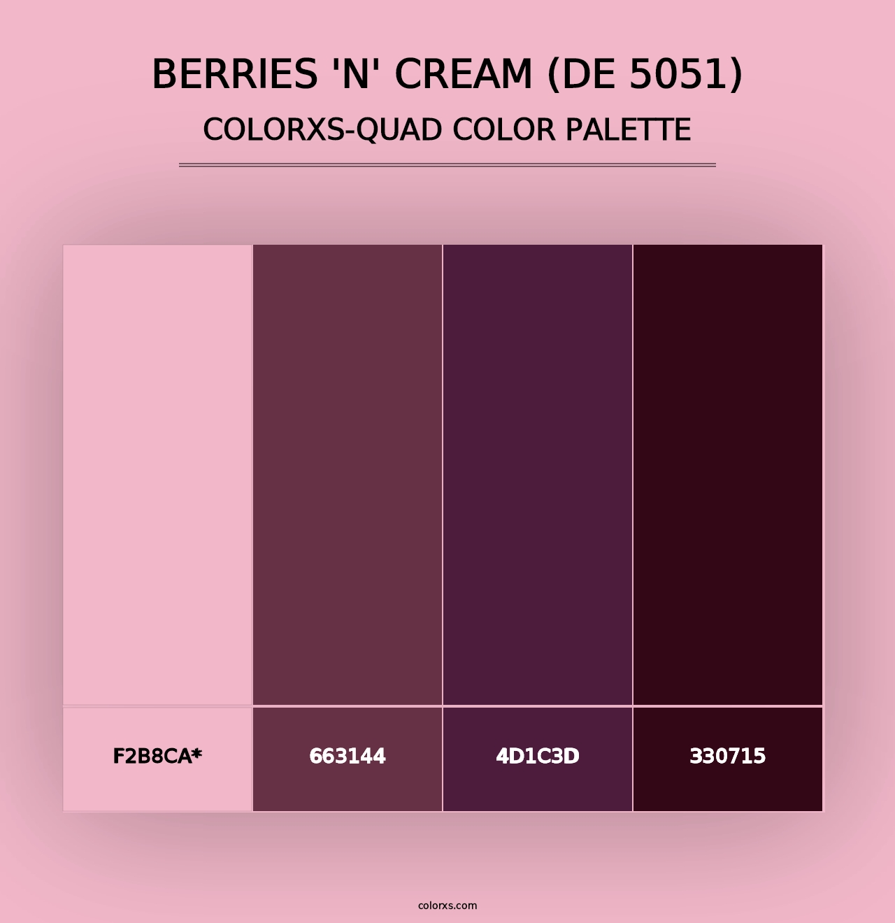 Berries 'n' Cream (DE 5051) - Colorxs Quad Palette