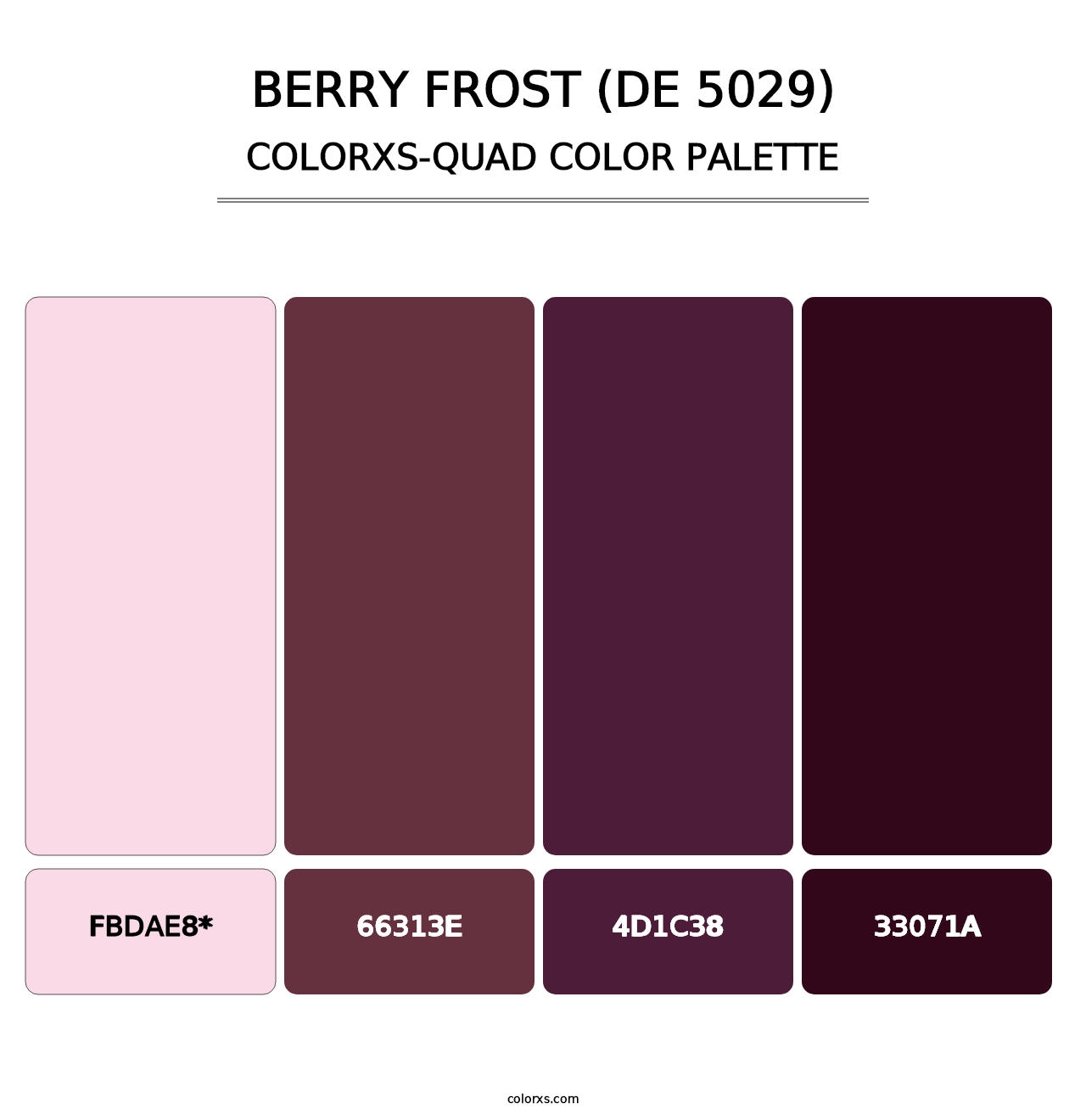 Berry Frost (DE 5029) - Colorxs Quad Palette