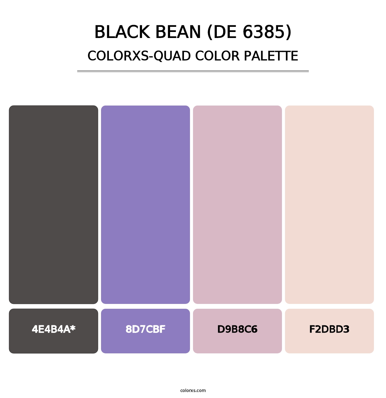 Black Bean (DE 6385) - Colorxs Quad Palette