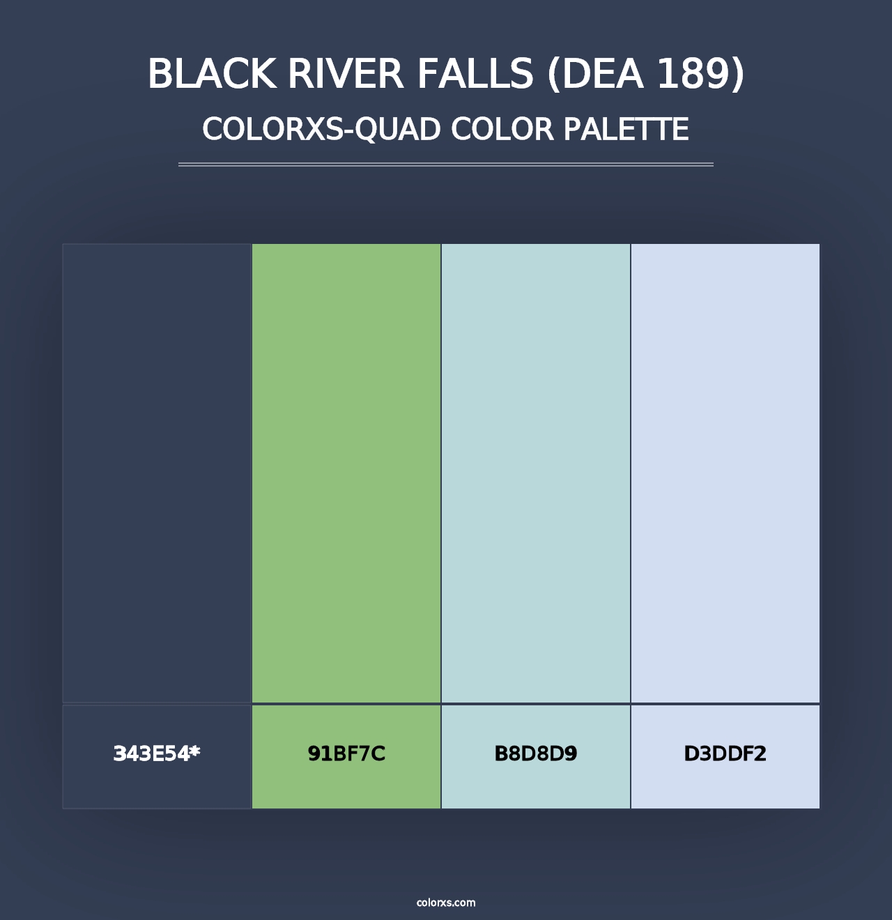 Black River Falls (DEA 189) - Colorxs Quad Palette