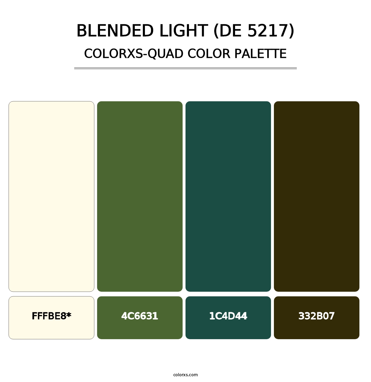 Blended Light (DE 5217) - Colorxs Quad Palette