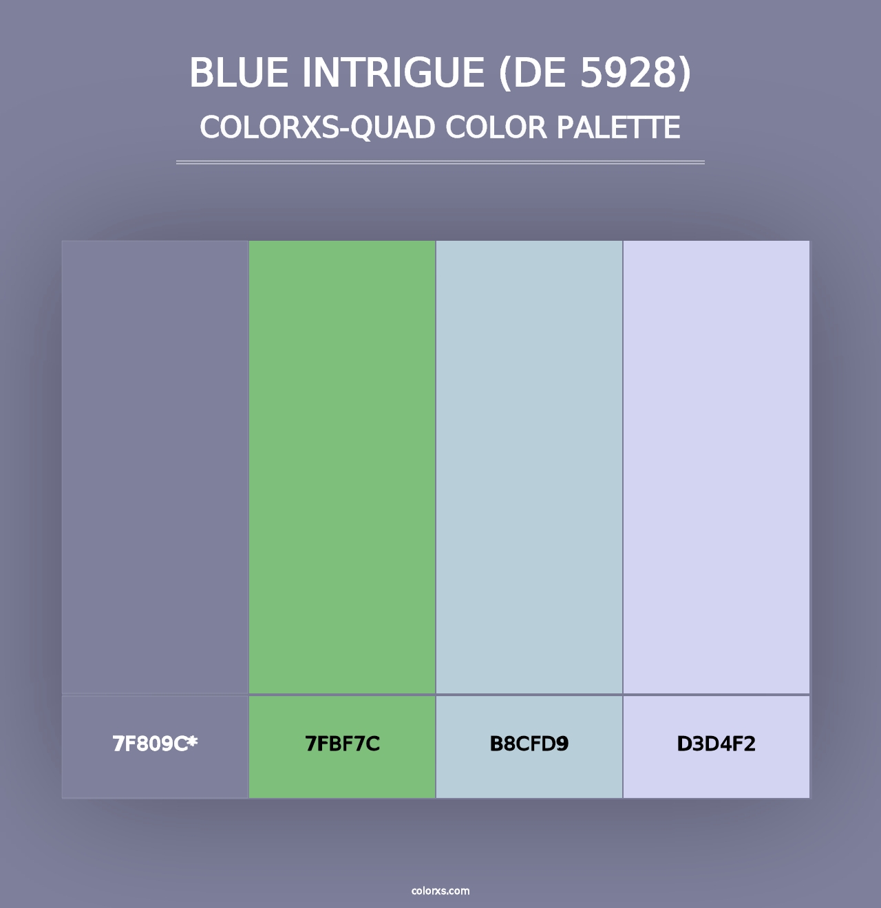 Blue Intrigue (DE 5928) - Colorxs Quad Palette