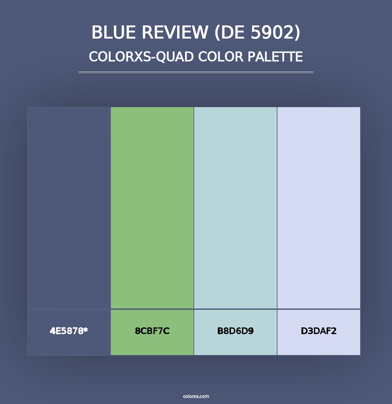 Blue Review (DE 5902) - Colorxs Quad Palette