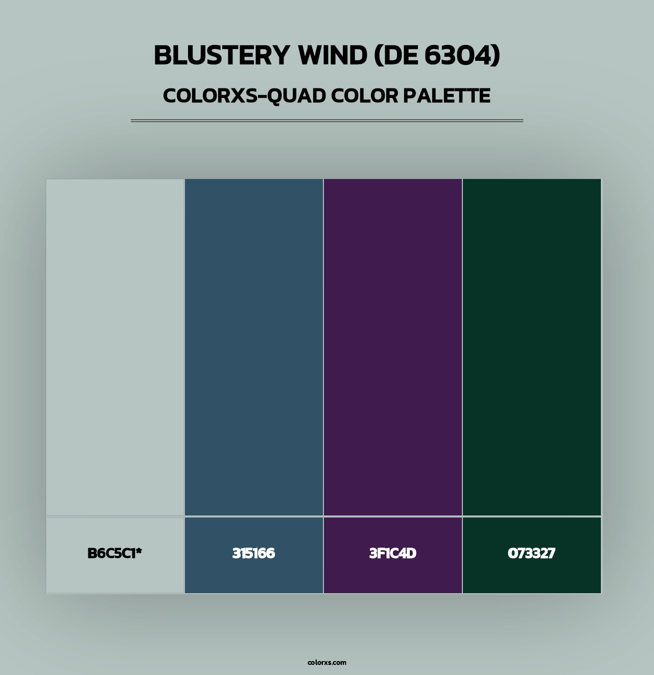 Blustery Wind (DE 6304) - Colorxs Quad Palette