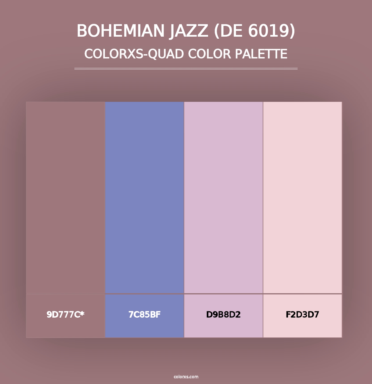 Bohemian Jazz (DE 6019) - Colorxs Quad Palette