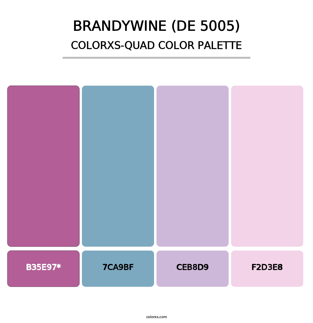 Brandywine (DE 5005) - Colorxs Quad Palette