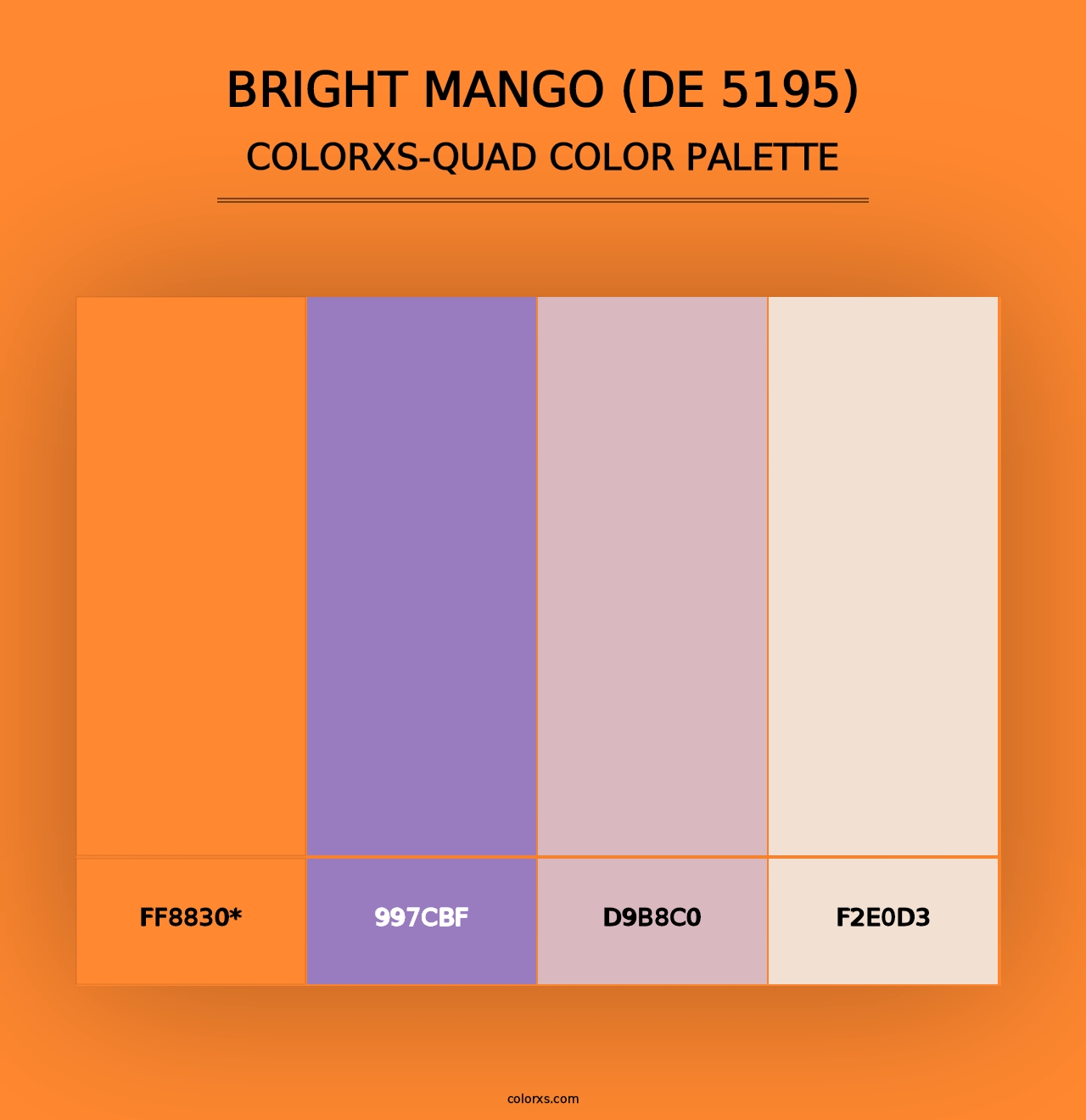 Bright Mango (DE 5195) - Colorxs Quad Palette