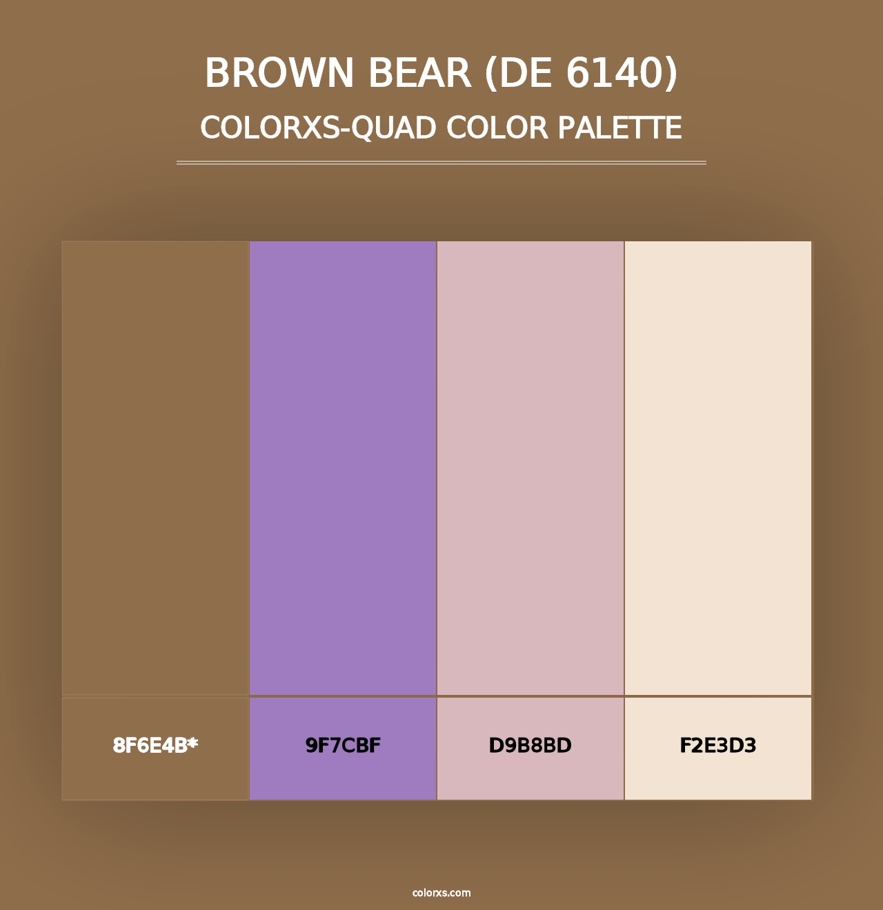 Brown Bear (DE 6140) - Colorxs Quad Palette