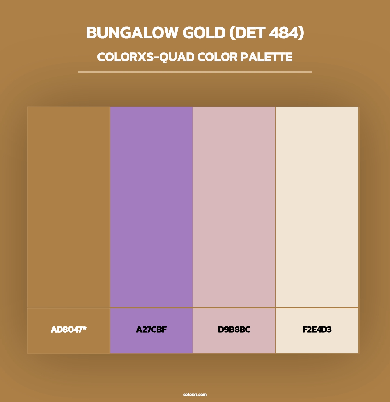 Bungalow Gold (DET 484) - Colorxs Quad Palette