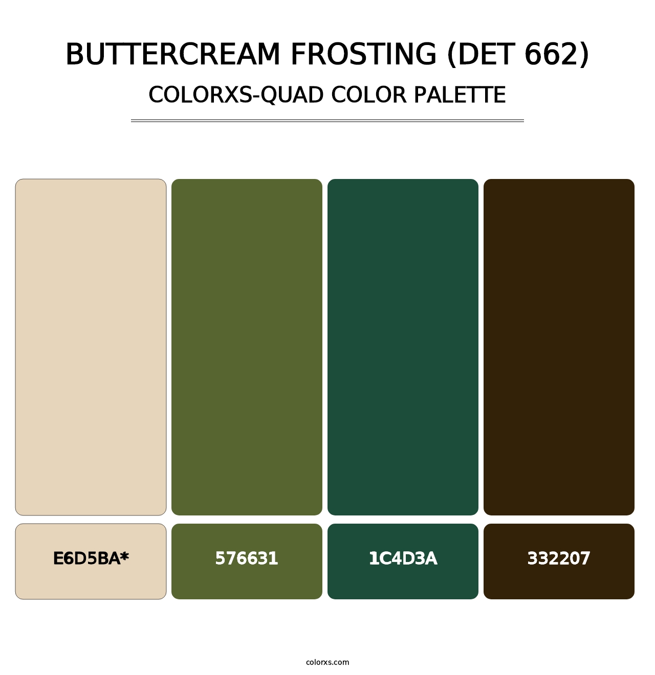 Buttercream Frosting (DET 662) - Colorxs Quad Palette