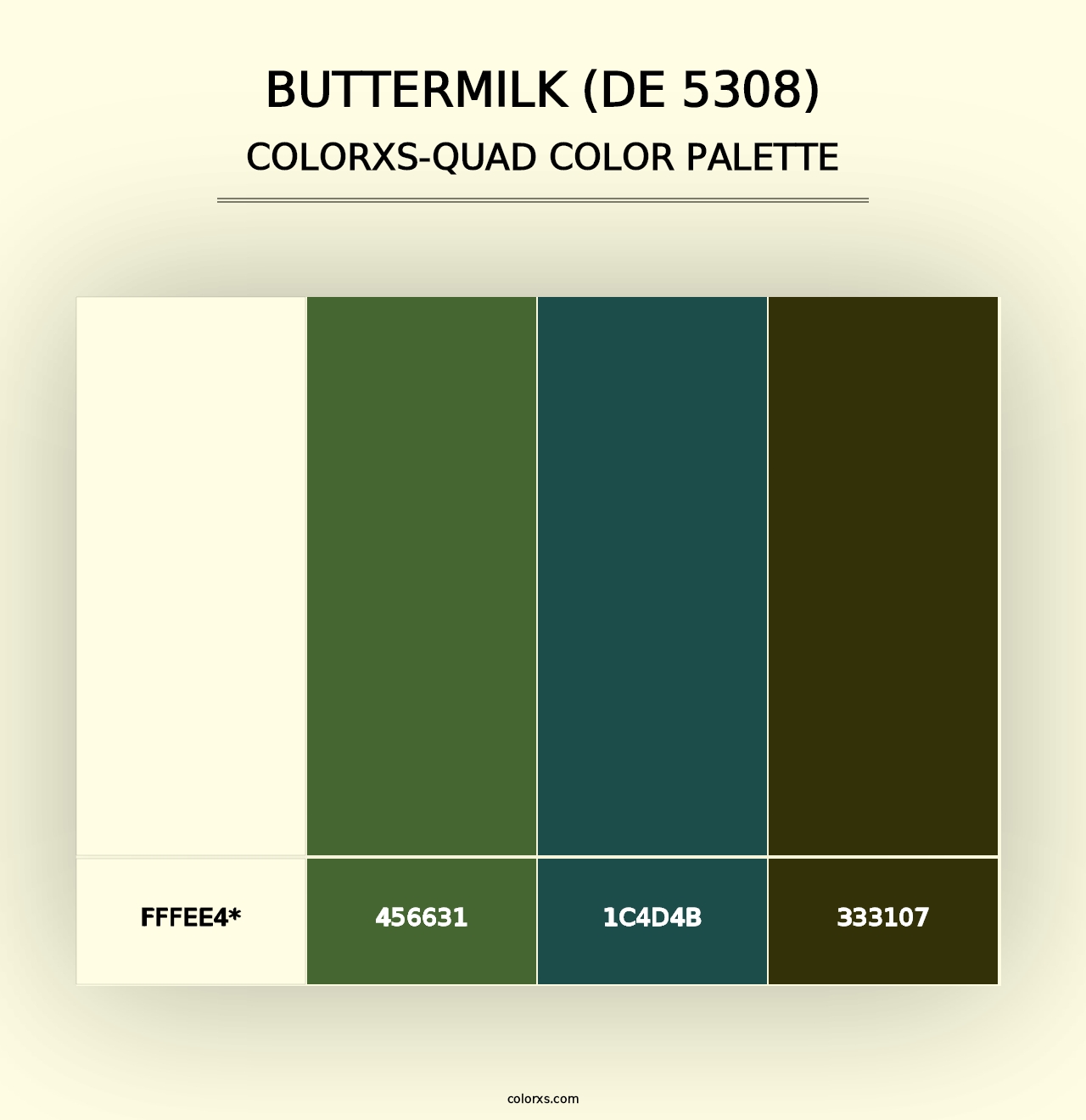 Buttermilk (DE 5308) - Colorxs Quad Palette