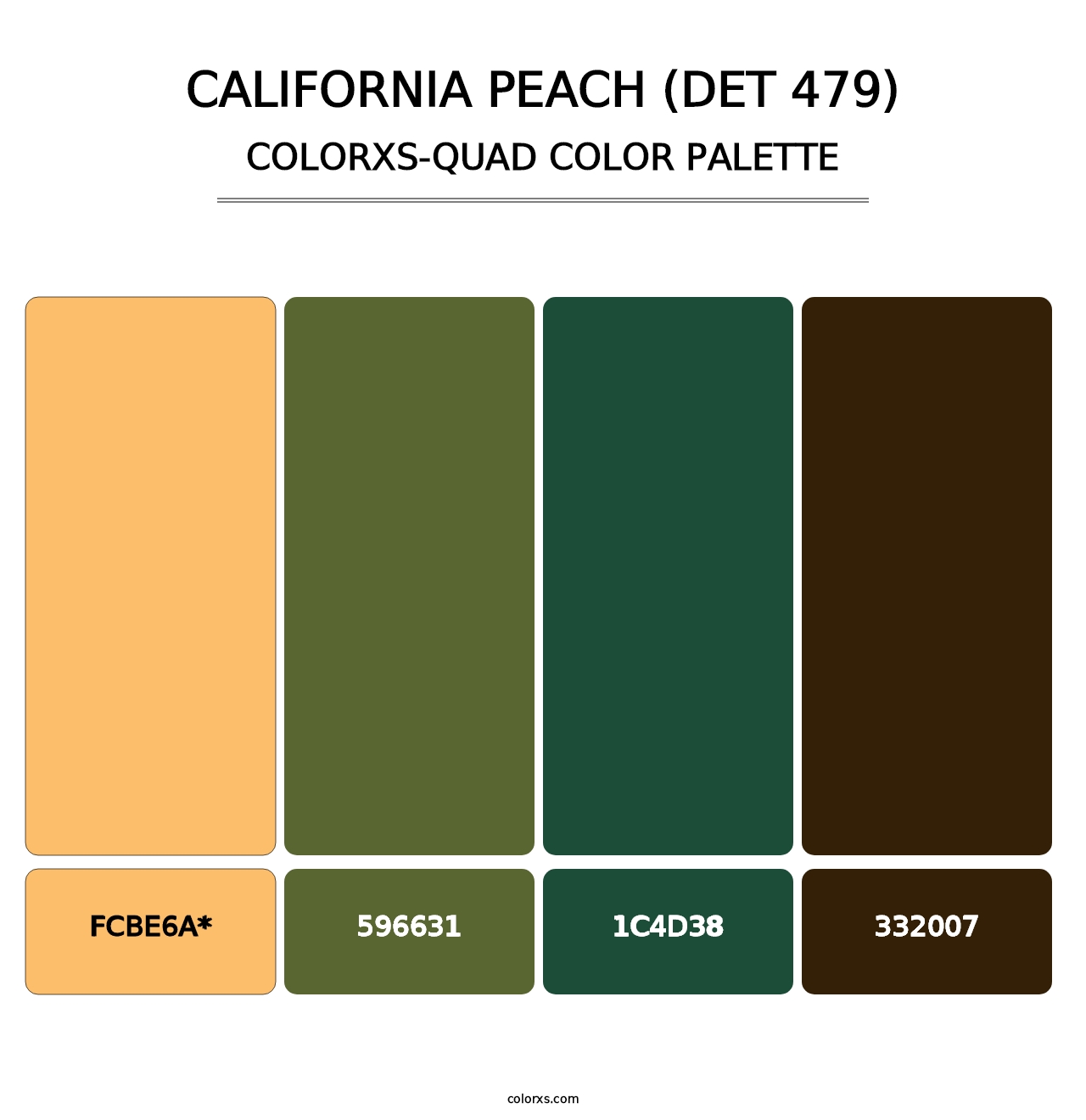 California Peach (DET 479) - Colorxs Quad Palette