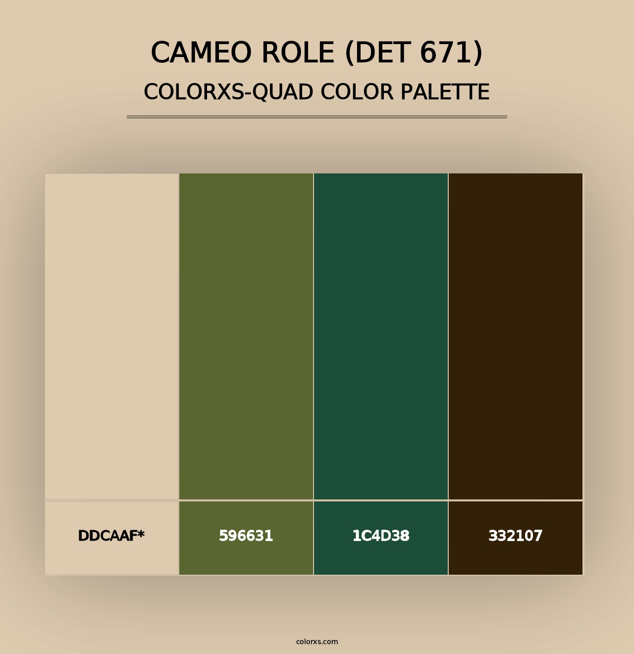 Cameo Role (DET 671) - Colorxs Quad Palette