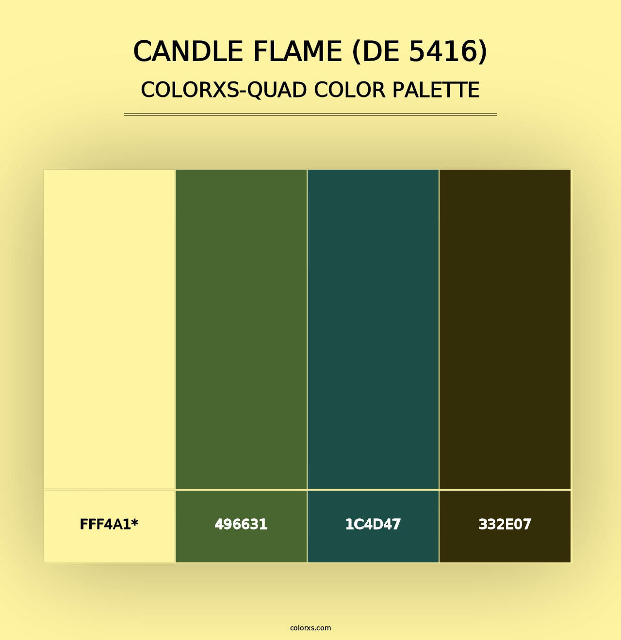 Candle Flame (DE 5416) - Colorxs Quad Palette