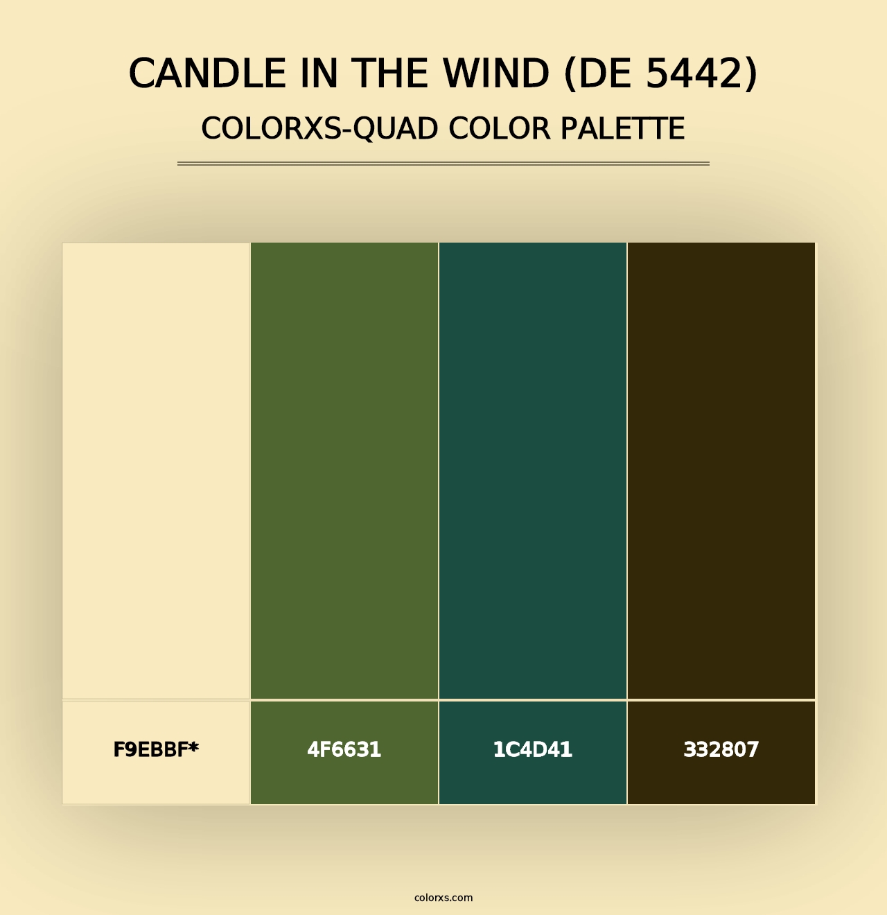 Candle in the Wind (DE 5442) - Colorxs Quad Palette