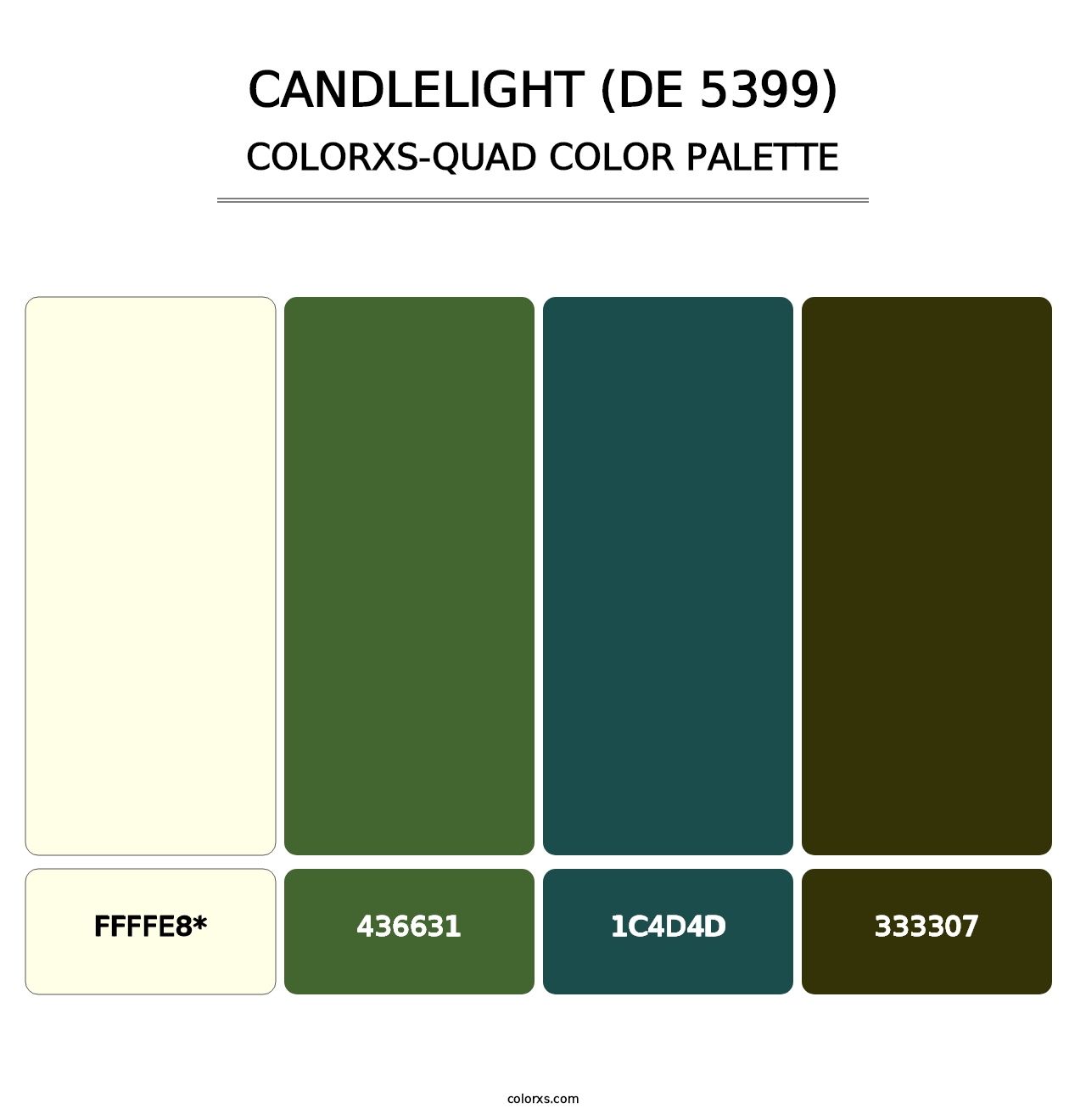 Candlelight (DE 5399) - Colorxs Quad Palette