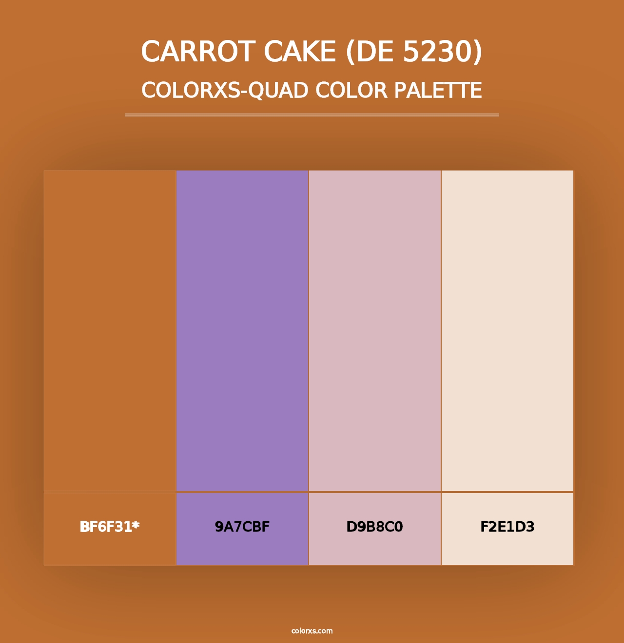 Carrot Cake (DE 5230) - Colorxs Quad Palette