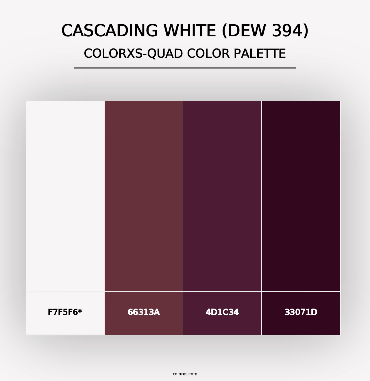 Cascading White (DEW 394) - Colorxs Quad Palette