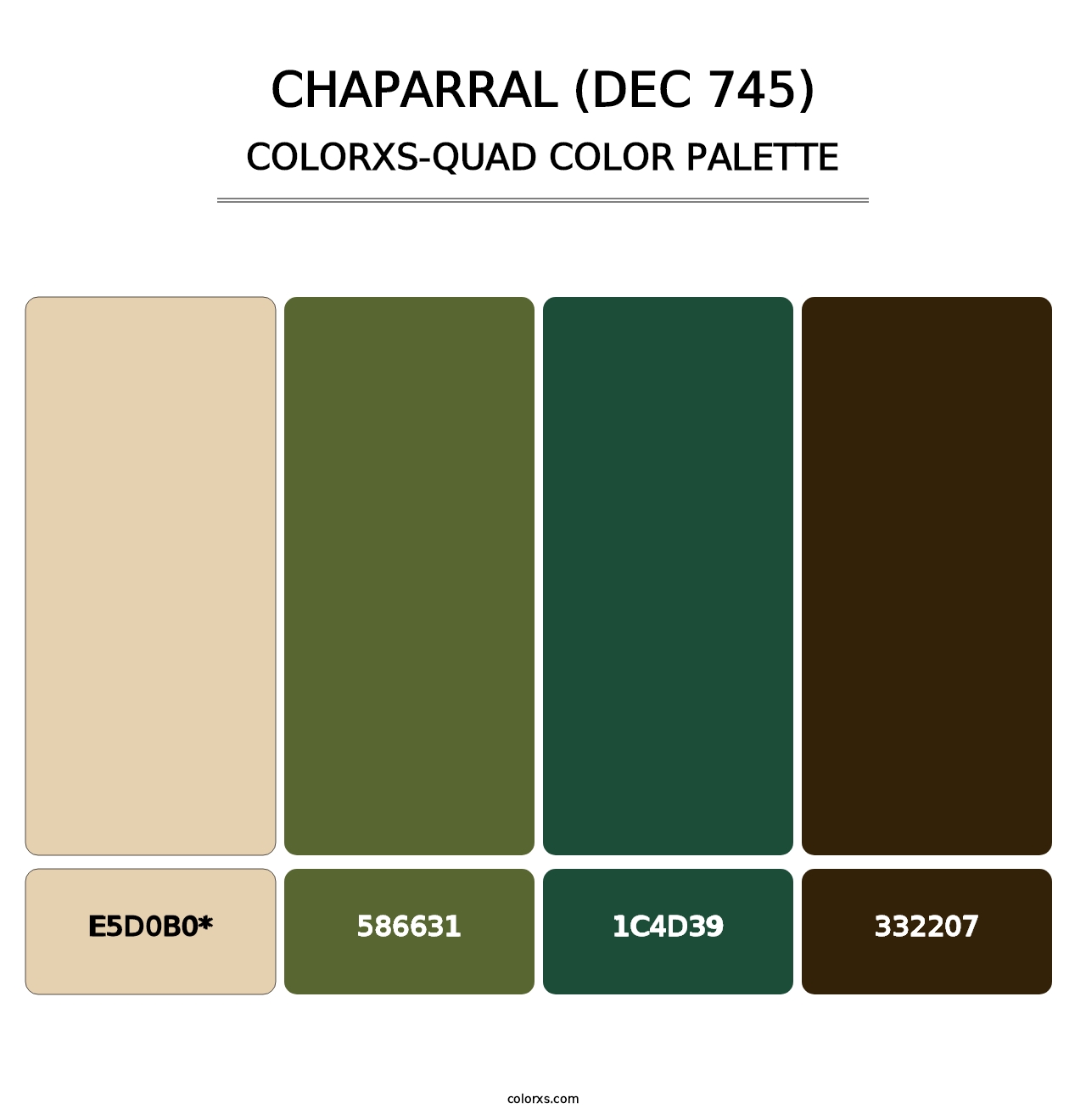 Chaparral (DEC 745) - Colorxs Quad Palette