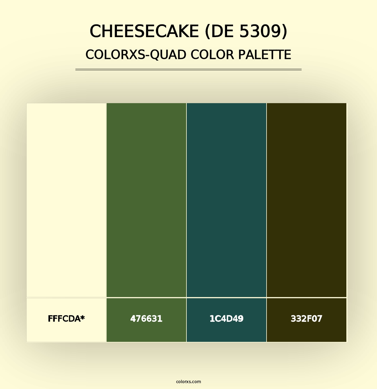 Cheesecake (DE 5309) - Colorxs Quad Palette