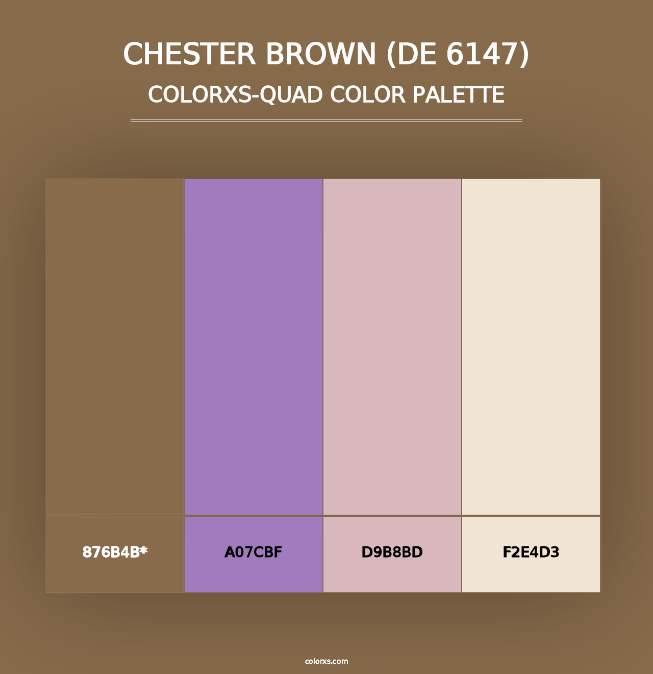 Chester Brown (DE 6147) - Colorxs Quad Palette