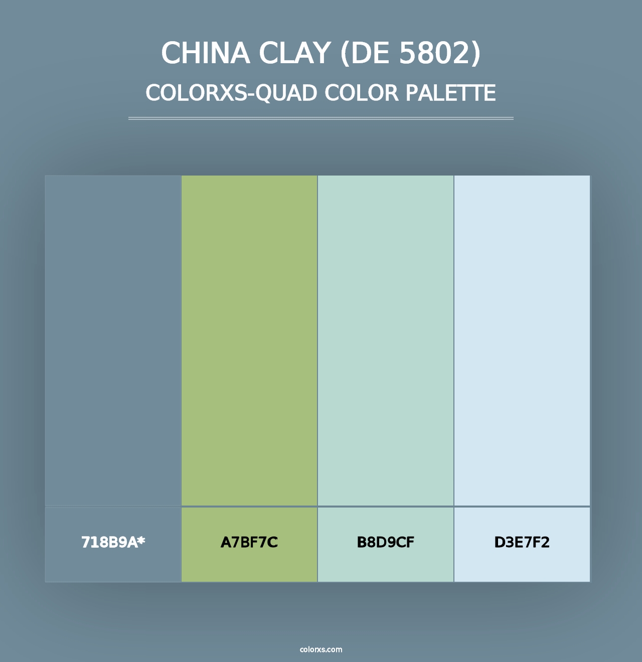 China Clay (DE 5802) - Colorxs Quad Palette