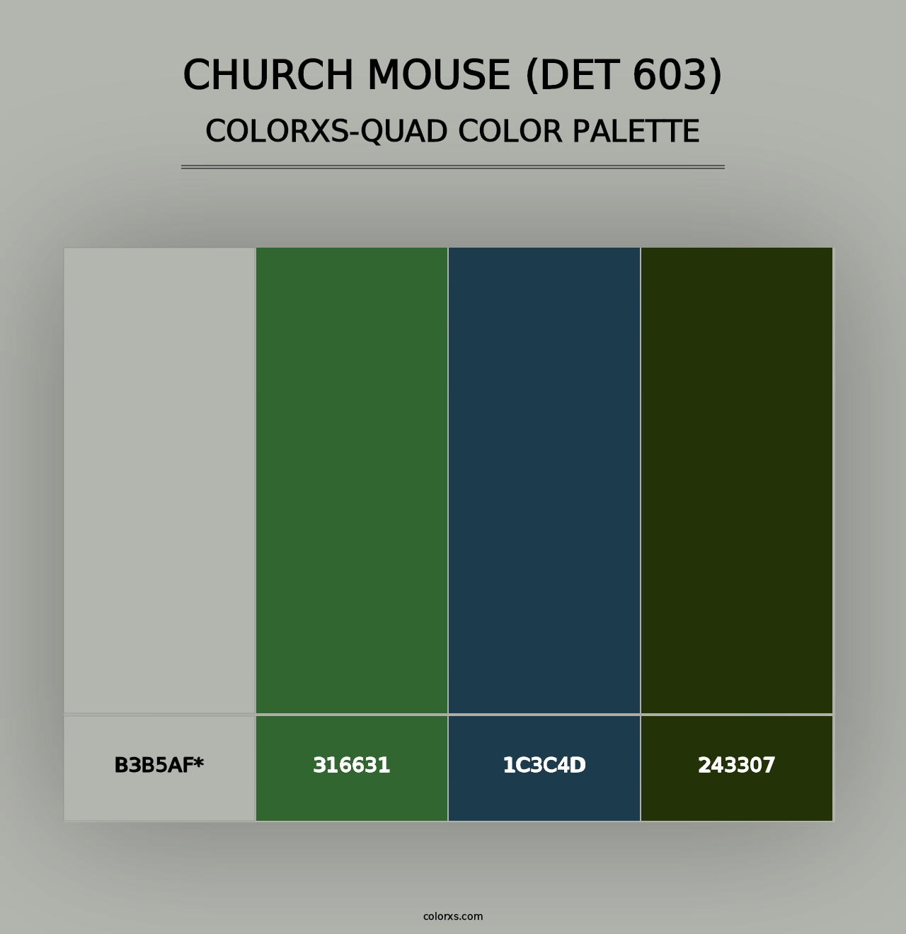 Church Mouse (DET 603) - Colorxs Quad Palette