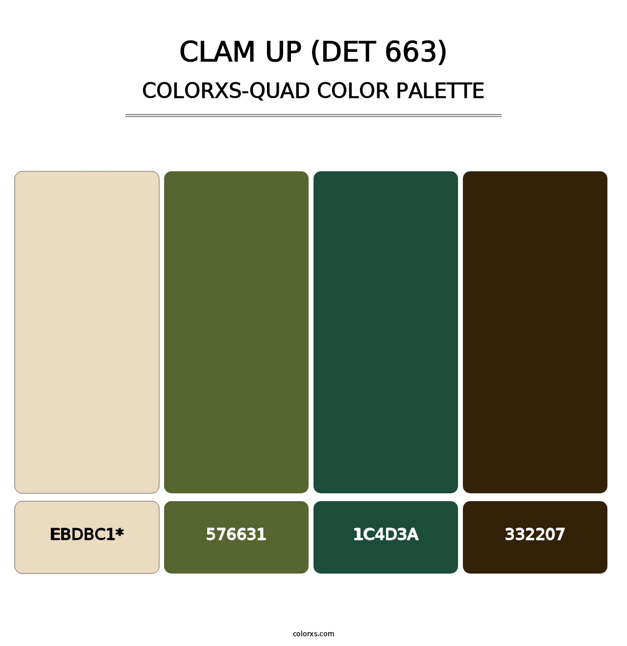 Clam Up (DET 663) - Colorxs Quad Palette