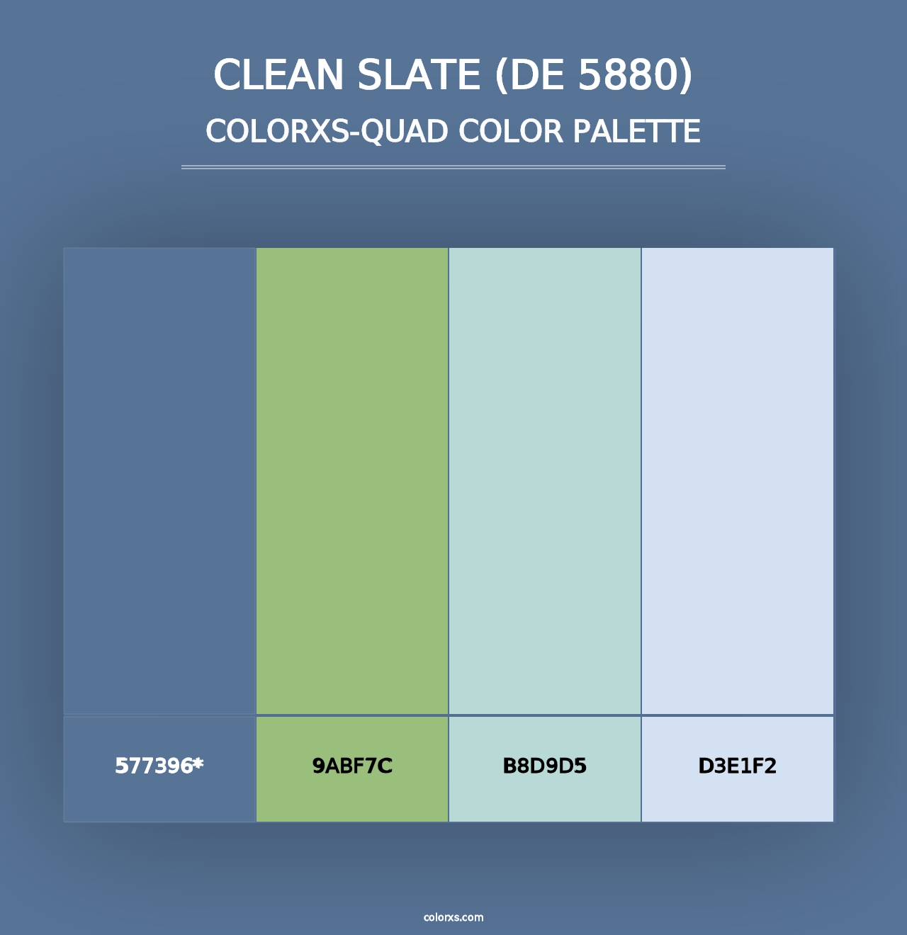 Clean Slate (DE 5880) - Colorxs Quad Palette