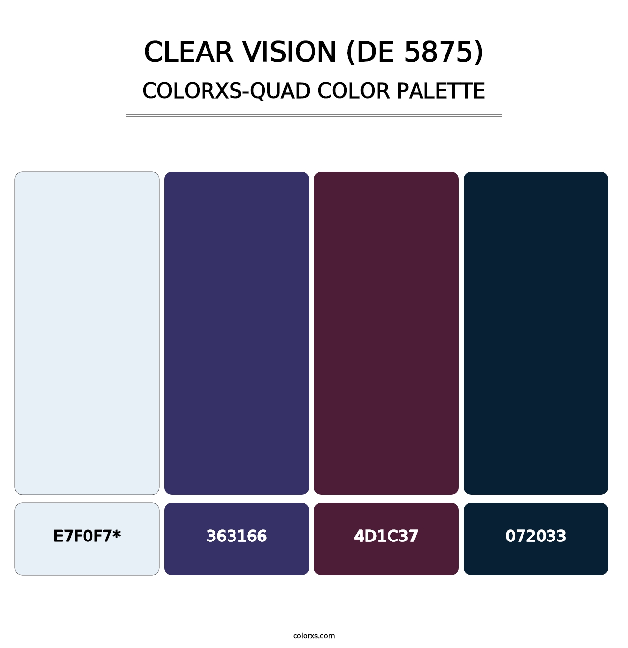 Clear Vision (DE 5875) - Colorxs Quad Palette