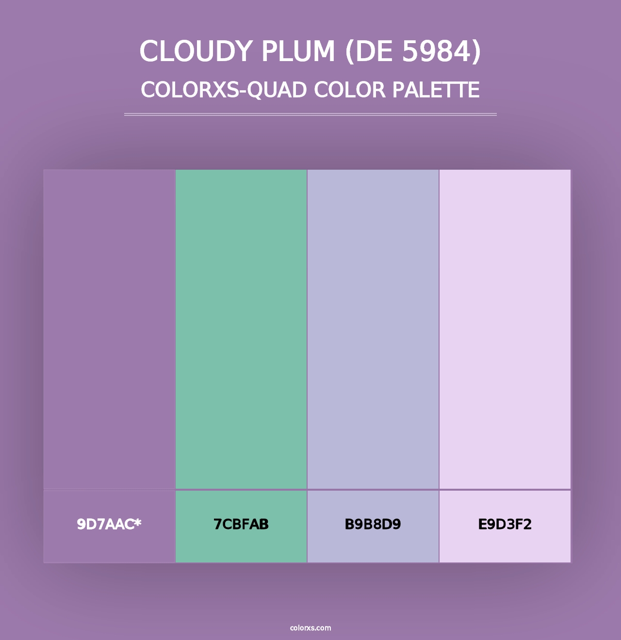 Cloudy Plum (DE 5984) - Colorxs Quad Palette