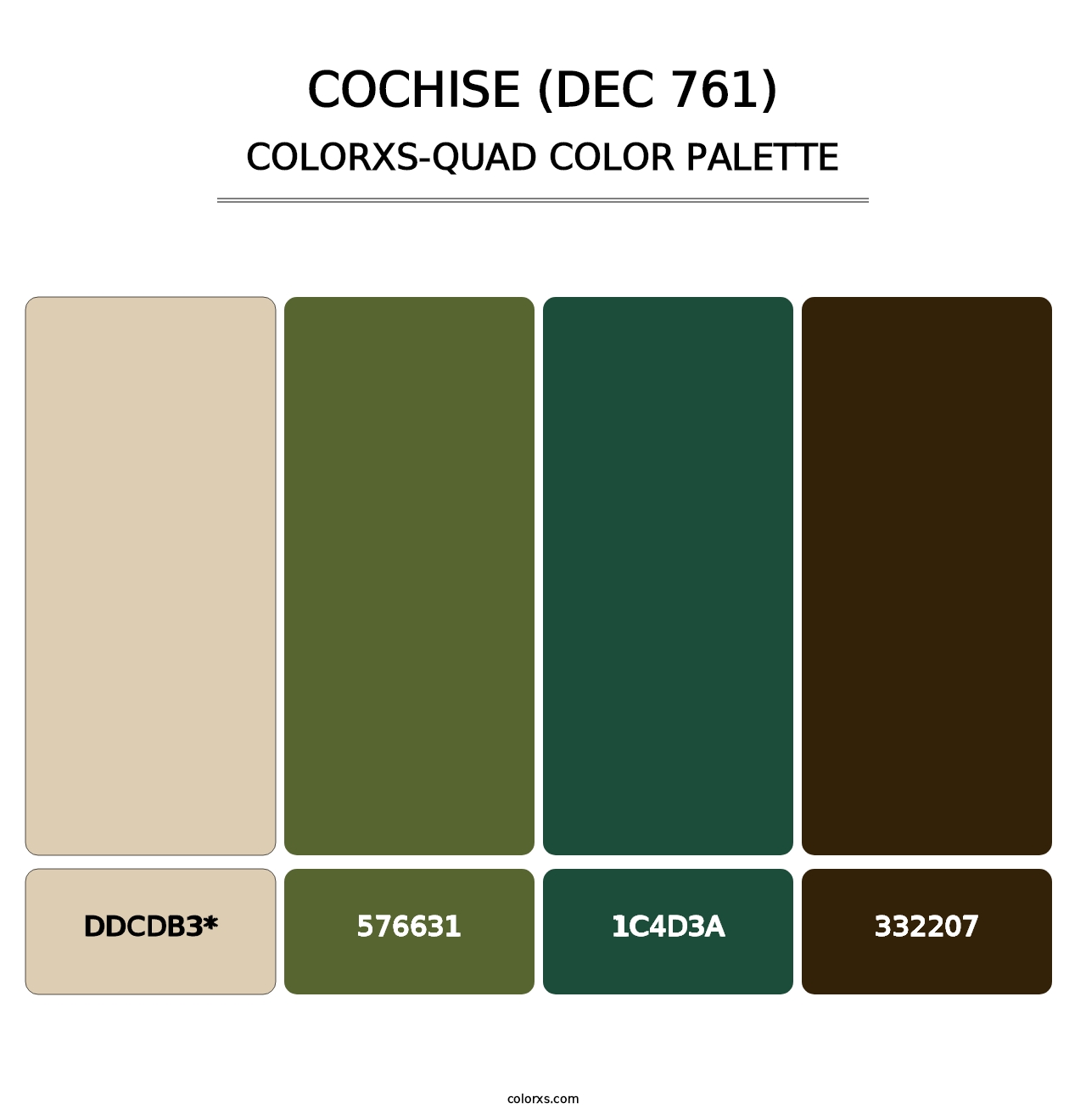 Cochise (DEC 761) - Colorxs Quad Palette