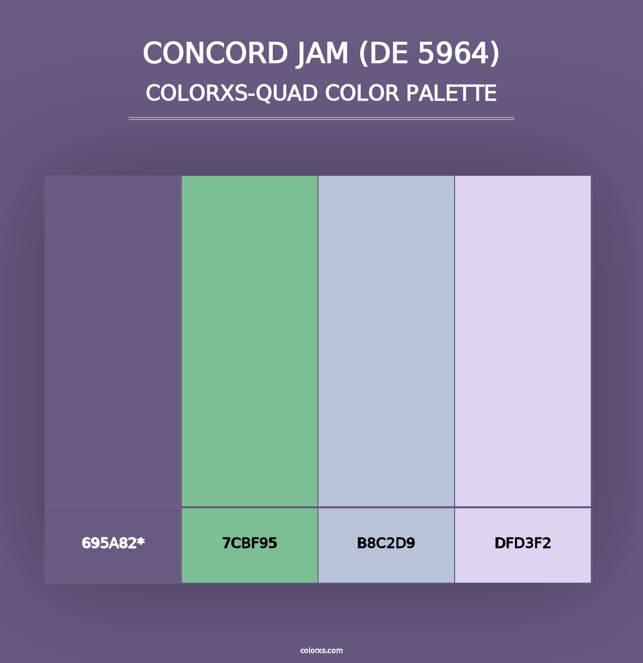 Concord Jam (DE 5964) - Colorxs Quad Palette