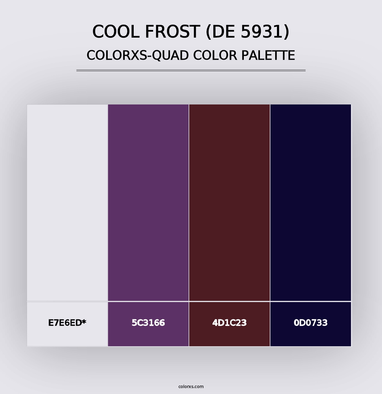 Cool Frost (DE 5931) - Colorxs Quad Palette