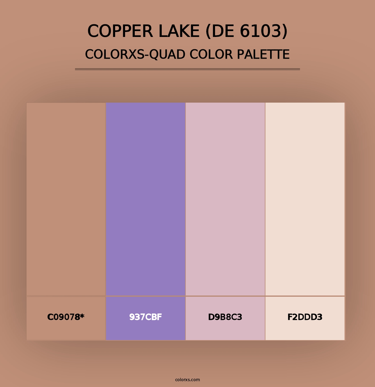 Copper Lake (DE 6103) - Colorxs Quad Palette