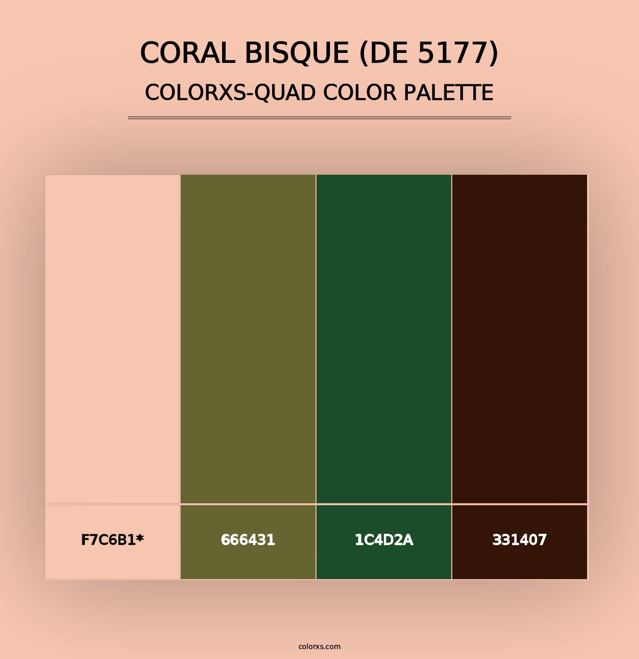 Coral Bisque (DE 5177) - Colorxs Quad Palette