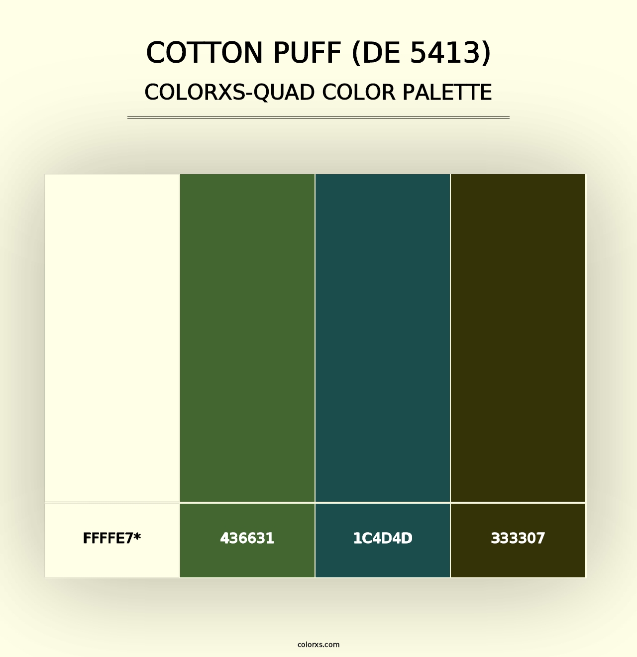 Cotton Puff (DE 5413) - Colorxs Quad Palette