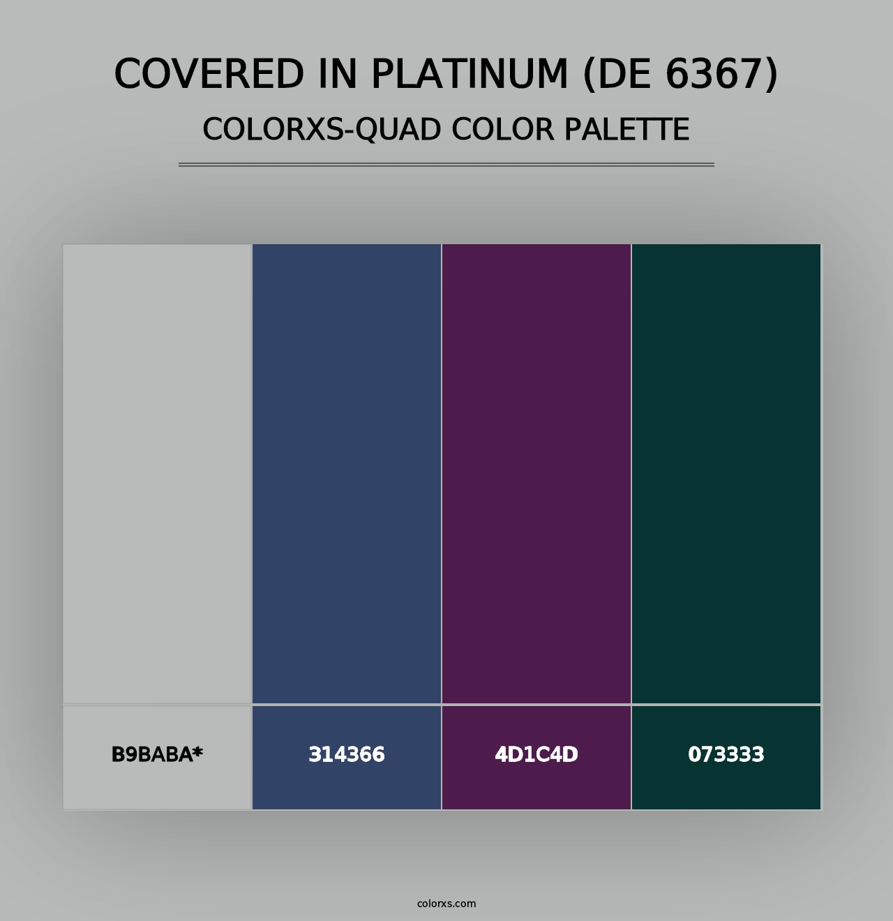 Covered in Platinum (DE 6367) - Colorxs Quad Palette