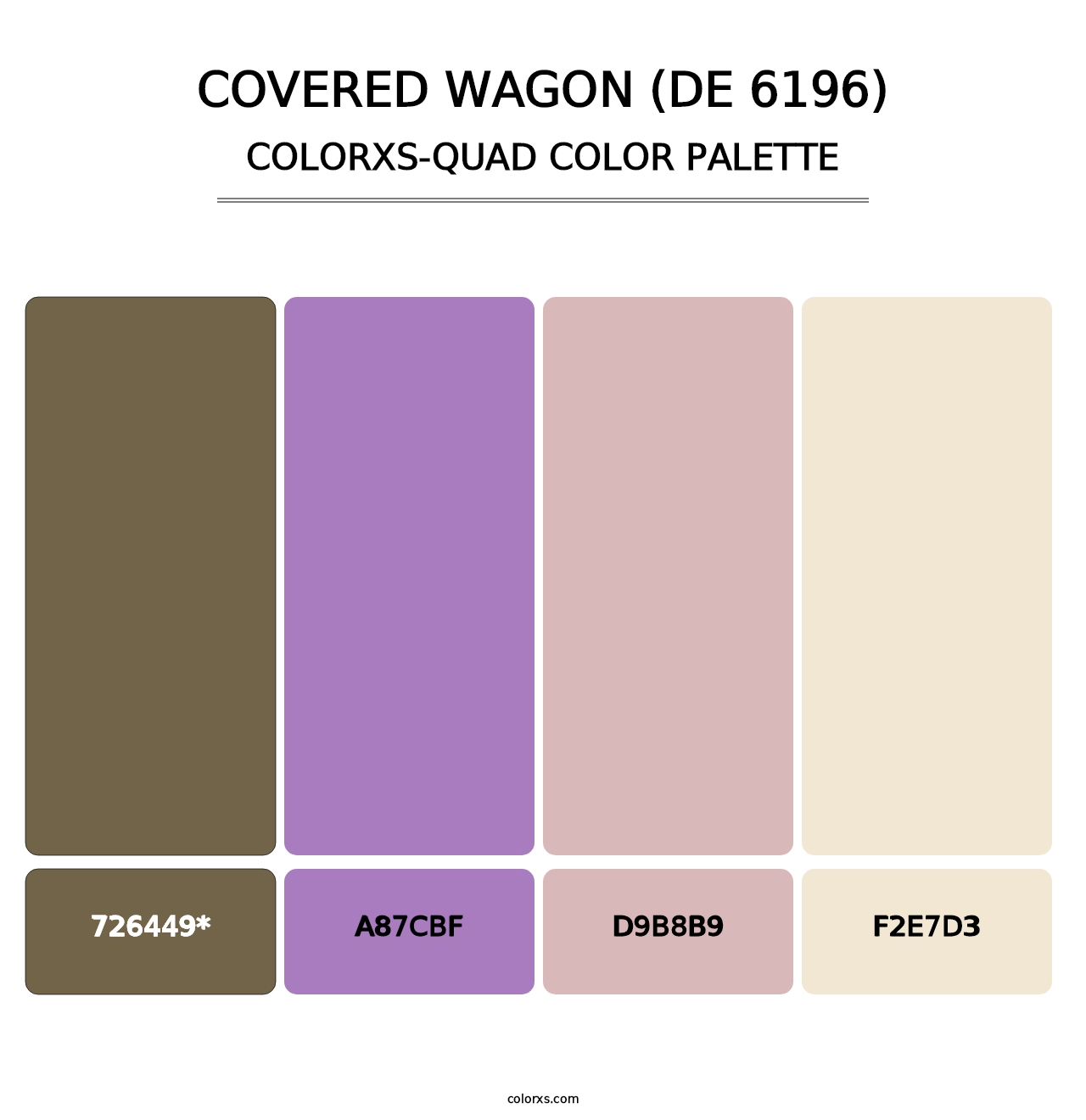 Covered Wagon (DE 6196) - Colorxs Quad Palette