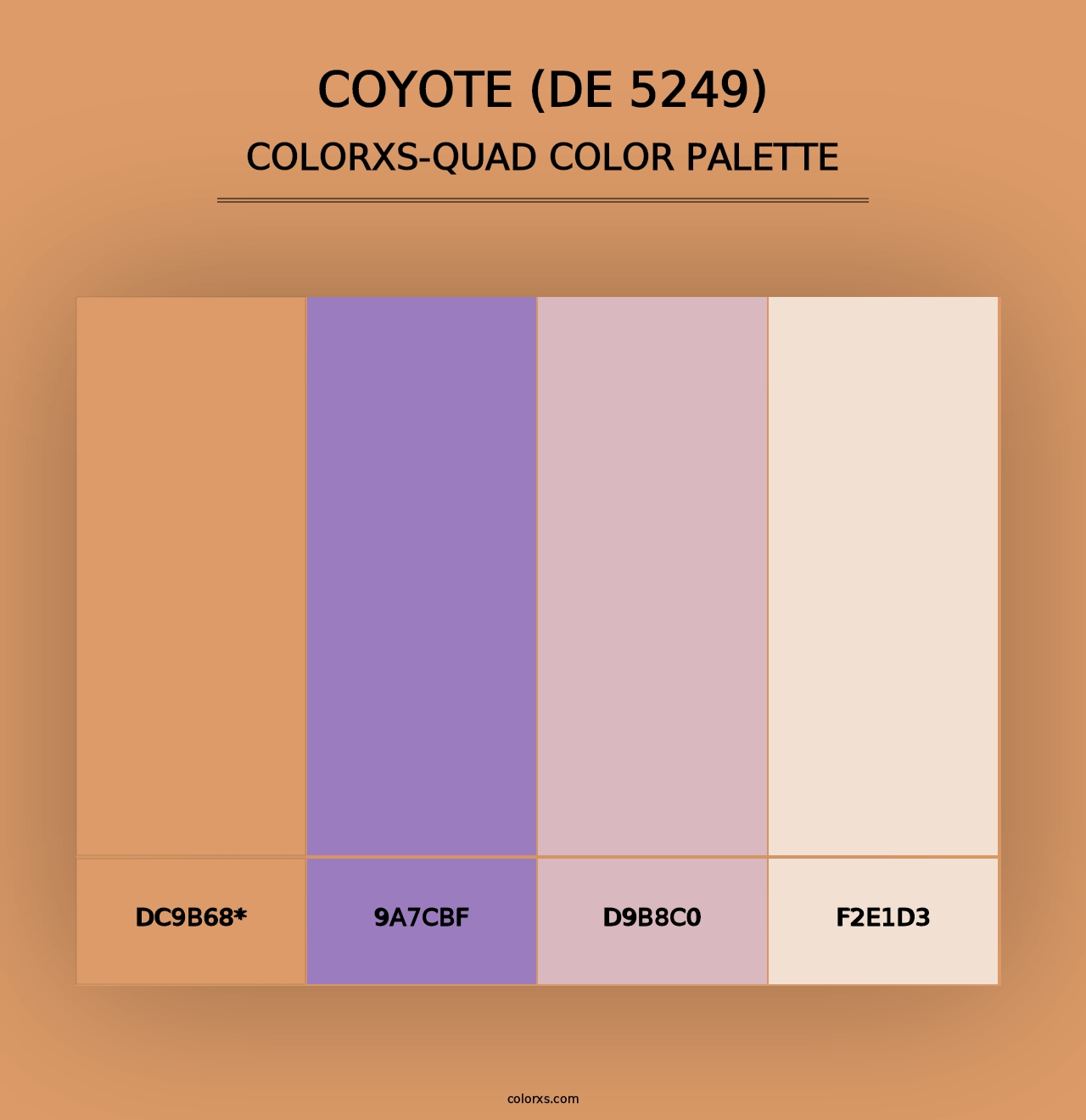 Coyote (DE 5249) - Colorxs Quad Palette