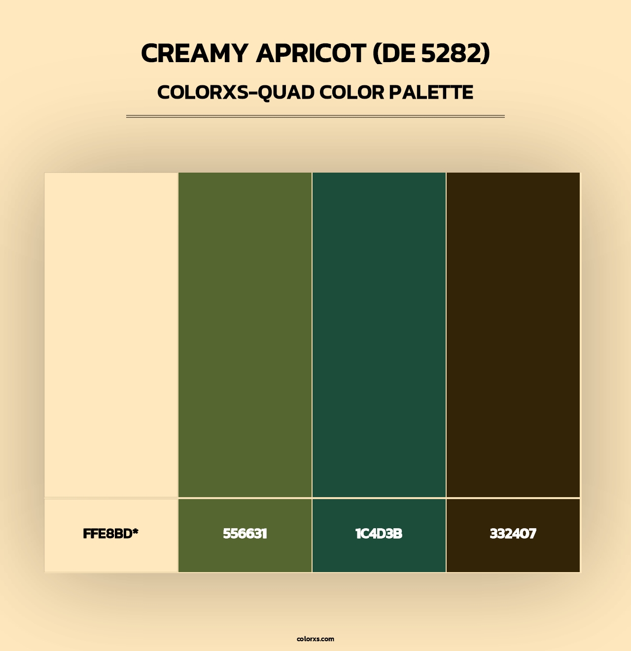 Creamy Apricot (DE 5282) - Colorxs Quad Palette