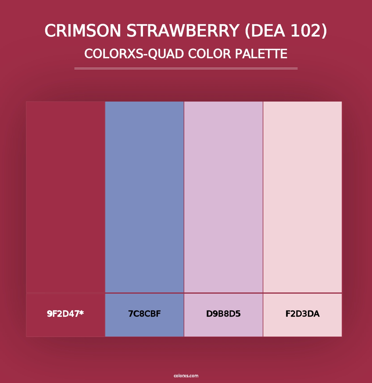 Crimson Strawberry (DEA 102) - Colorxs Quad Palette