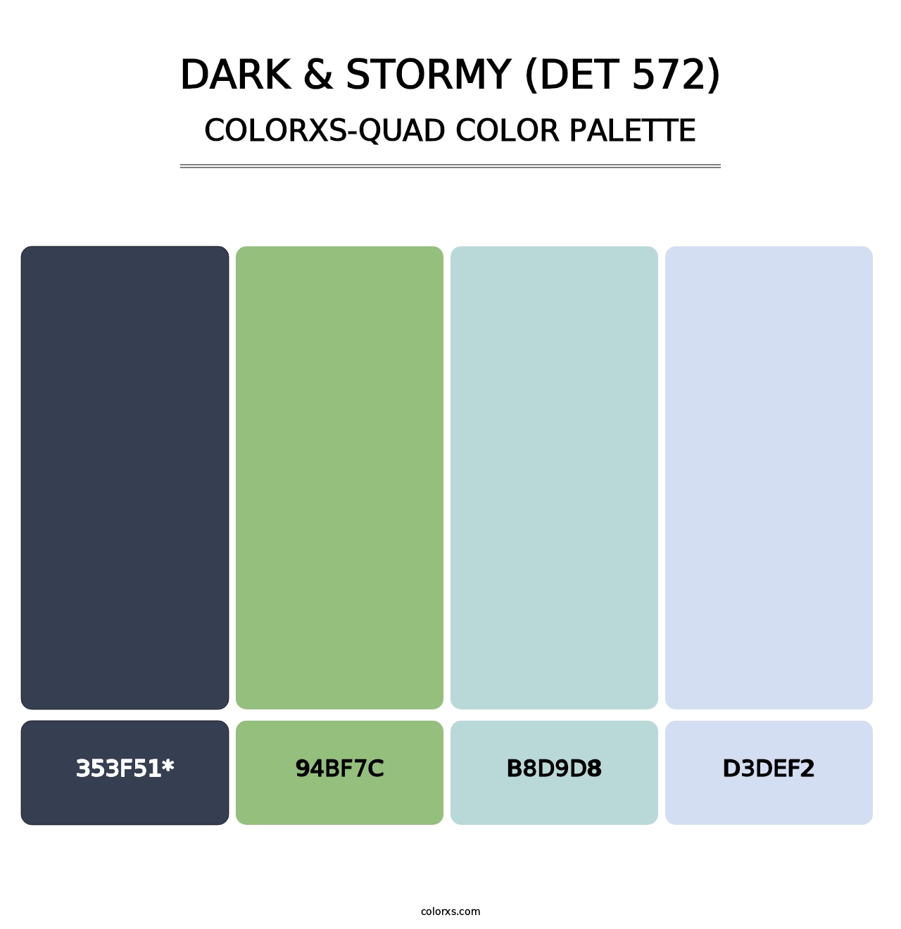 Dark & Stormy (DET 572) - Colorxs Quad Palette