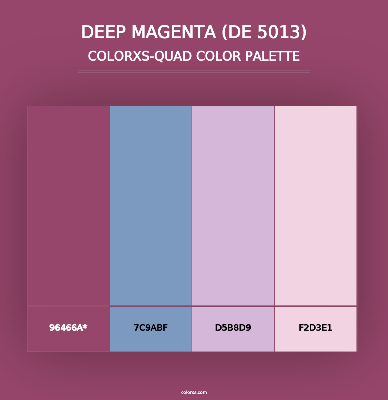 Deep Magenta (DE 5013) - Colorxs Quad Palette