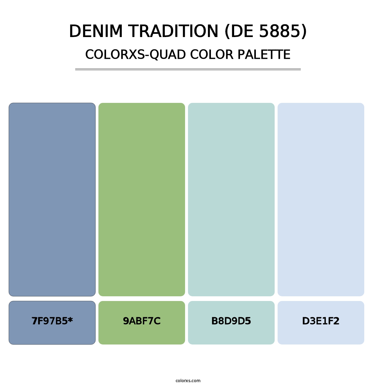 Denim Tradition (DE 5885) - Colorxs Quad Palette