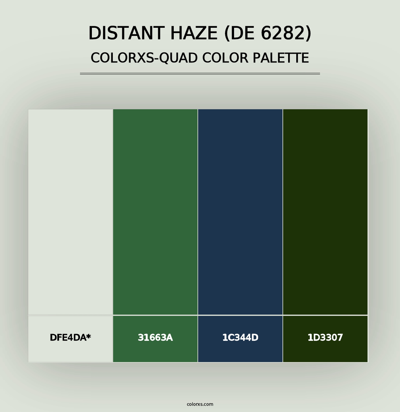 Distant Haze (DE 6282) - Colorxs Quad Palette