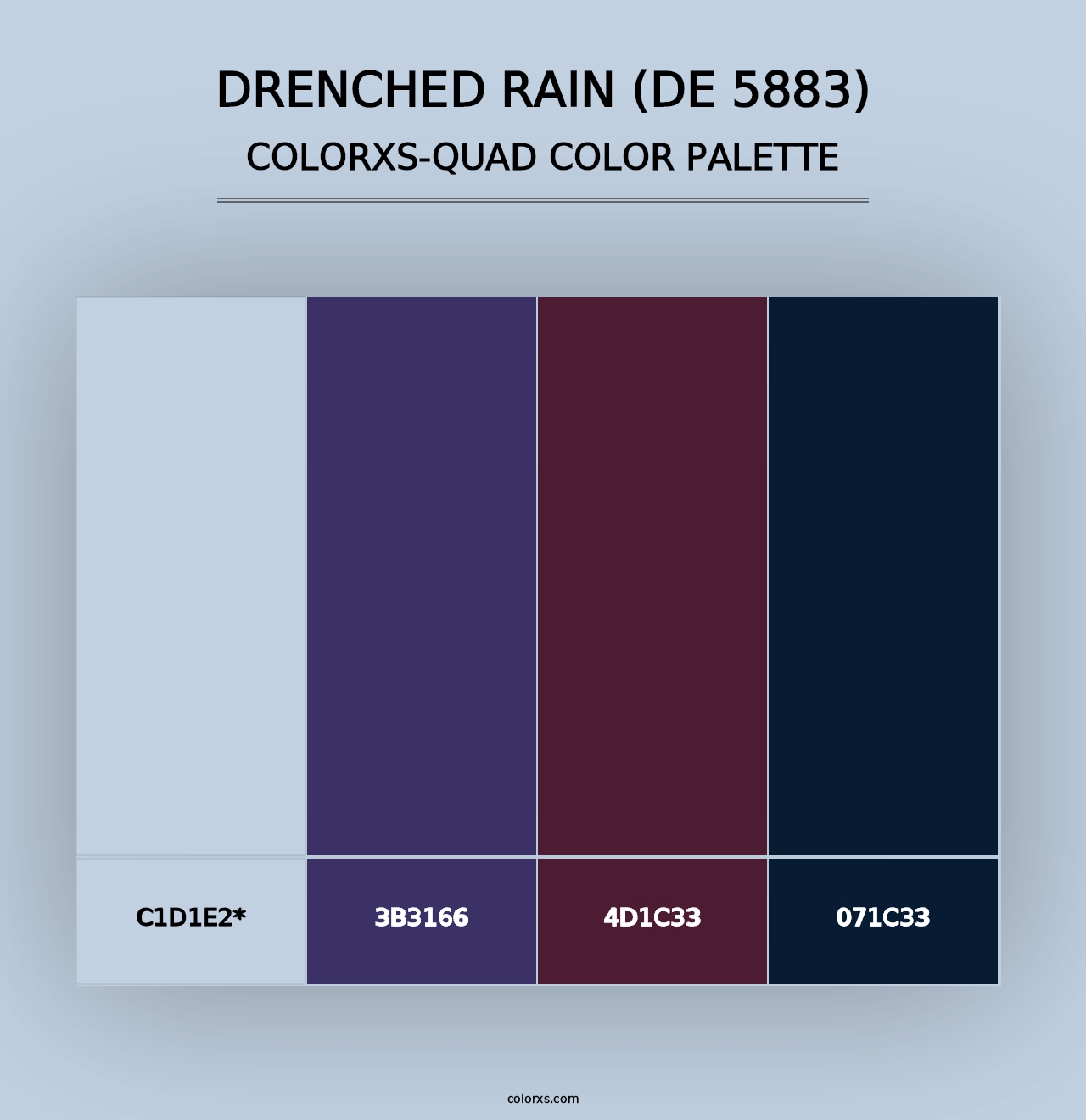 Drenched Rain (DE 5883) - Colorxs Quad Palette